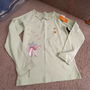 Gymboree Light Green Long Sleeve Shirt with Star Accents